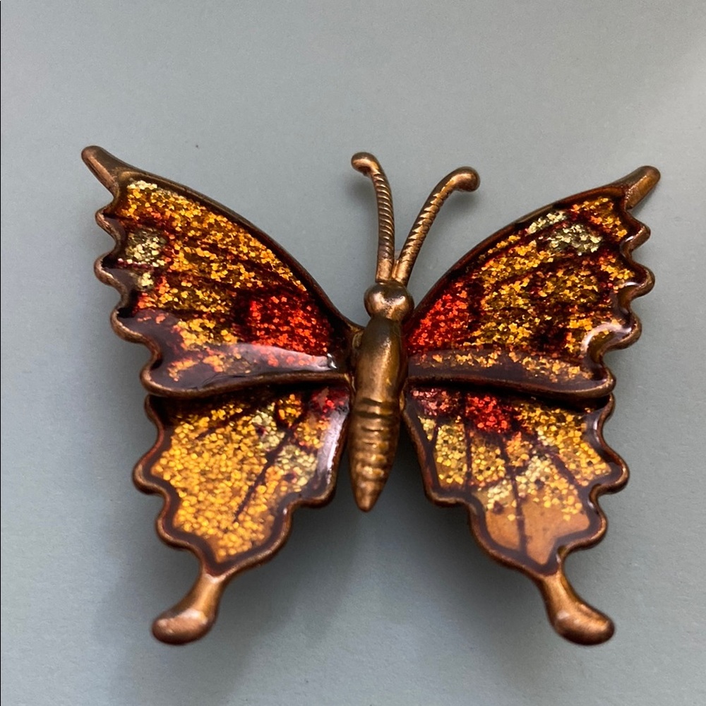 Vintage 90s Enamel Butterfly Broach